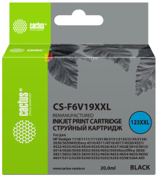 Картридж струйный Cactus CS-F6V19XXL №123XL CS-F6V19XXL 123 XXL черный (1000 стр.) (20 мл) для HP DeskJet 1110/1111/1112/2130