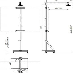 Универсальная мобильная стойка для интерактивной доски UMS-2