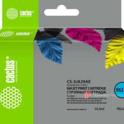 Картридж Cactus Cartridge CS-3JA29AE для HP OfficeJet Pro (yellow), 25,5 мл