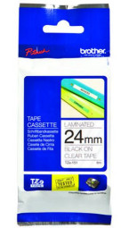 Brother прозрачная плёнка для наклеек с черным шрифтом, 24 мм x 8 м