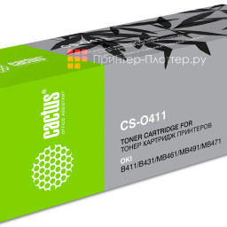 Картридж лазерный Cactus CS-O411 черный (3000стр.) для Oki B411/B431