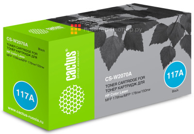Картридж лазерный Cactus CS-W2070A черный (700 стр.) для HP Color Laser 150a/150nw/178nw MFP/179fnw MFP