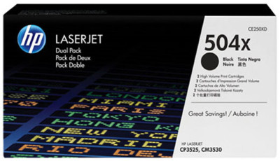 Тонер-картридж HP 504x (black) набор, 2 шт x 10500 стр (PP009955)