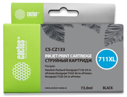 Картридж струйный Cactus CS-CZ133 №711 черный (73 мл) для HP DJ T120/T520