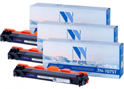 Картридж NVP совместимый NV-TN-1075T-SET3 для Brother HL-1110R/ HL-1112R/ DCP-1510R/ DCP-1512R/ MFC-1810R/ MFC-1815R/ HL-1210WR/ HL-1212WR/ DCP-1610WR/ DCP-1612WR/ MFC-1912WR (1000k) (3 шт)
