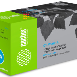 Картридж лазерный Cactus CS-W2071A голубой (700 стр.) для HP Color Laser 150a/150nw/178nw MFP/179fnw MFP