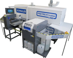 Schulze индустриальный автоматизированный комплекс для нанесения и фиксации грунтовки с 7 столами PRETREATmaker LINE 7-4