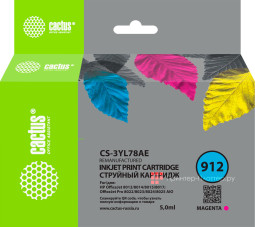Картридж Cactus Cartridge CS-3YL78AE для HP OfficeJet (magenta), 5 мл
