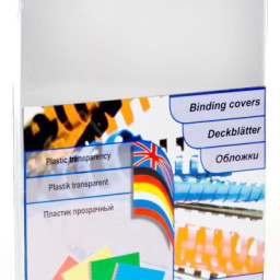 Обложки ProfiOffice, A4, пластик, 200 мкм, глянцевые, бесцветные 100 шт.