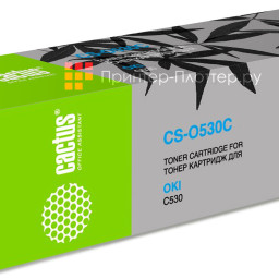 Картридж лазерный Cactus CS-O530C голубой (5000стр.) для Oki C530