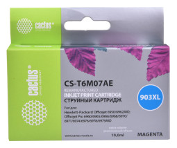 Картридж струйный Cactus №903XL CS-T6M07AE пурпурный (10 мл) для HP OJP 6950/6960/6970