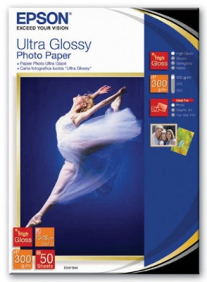 Бумага Epson Ultra Glossy Photo Paper, глянцевая, 13 x 18 см (127 x 178 мм), 300 г/кв.м (50 листов)