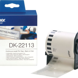 Brother прозрачная плёночная неразрезная клеящаяся лента, 62 мм x 15,24 м