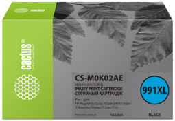 Картридж струйный Cactus 991XL CS-M0K02AE черный (465 мл) для HP PageWide755dn, MFP774dn/779dn, Pro750dw/772dn
