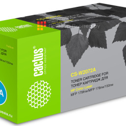 Картридж лазерный Cactus CS-W2072A желтый (700 стр.) для HP Color Laser 150a/150nw/178nw MFP/179fnw MFP