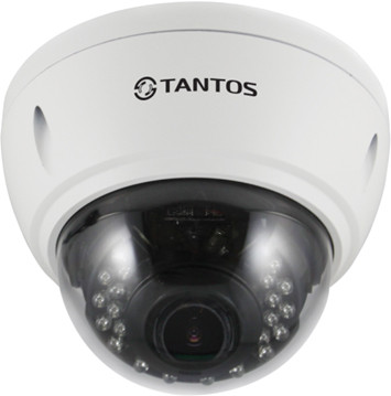 Купольная уличная камера с функцией день/ночь и ИК подсветкой Tantos TSi-Ve4VP-(2.8-12)