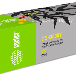 Картридж лазерный Cactus CS-O530Y желтый (5000стр.) для Oki C530