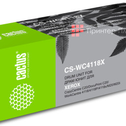 Картридж лазерный Cactus CS-WC4118X 113R00671 черный бар.в компл. (20000 стр.) для Xerox WC 4118/M20/C20