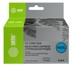 Картридж струйный Cactus №903XL CS-T6M15AE черный (37 мл) для HP OJP 6950/6960/6970