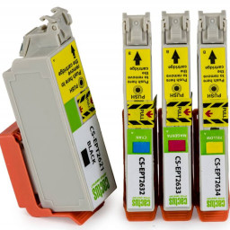 Картридж струйный Cactus CS-EPT2636 черный/голубой/пурпурный/желтый набор (65.6мл) для Epson Expression Home XP-600/605/700
