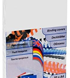 Обложки ProfiOffice, A4, пластик, 400 мкм, рифленые, бесцветные, 50 шт.