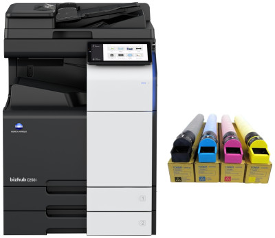 МФУ Konica Minolta bizhub C250i компл. (осн. блок, рев. автопод. DF-632, тонер TN-328)