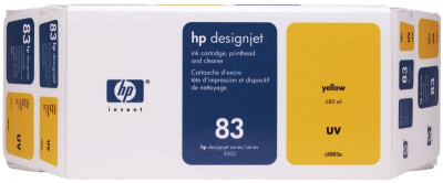 Картридж HP 83 UV (yellow) и печатающая головка, набор, 680 мл