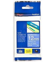 Brother синяя плёнка для наклеек с белым шрифтом, 12 мм x 8 м