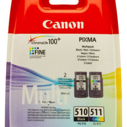 Картридж Canon PG-510 и CL-511 Multipack набор (black, color) набор, 2шт x 9 мл