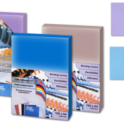 Обложки ProfiOffice, A4, пластик, 200 мкм, двусторонние глянец/мат, фиолетовые, 100 шт.