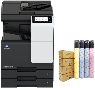 МФУ Konica Minolta bizhub C257i компл. (осн. блок, рев. автопод. DF-633, тонер TN227)