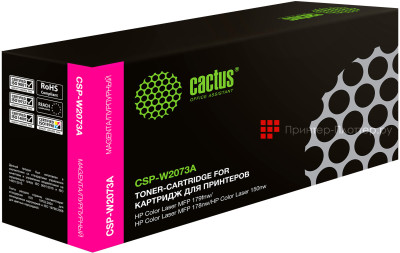 Тонер-картридж Cactus Toner CSP-W2073A для HP Color Laser 150a, 150nw, 178nw, 179fnw (magenta), 700 стр.