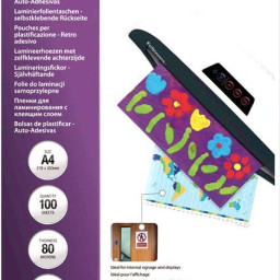 Пленка для ламинирования пакетная Fellowes, 216 х 303 мм, 80 мкм, глянцевая, 100 шт.