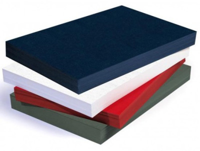 Обложки Гелеос, A3, картон, тиснение кожа, красные, 100 шт.