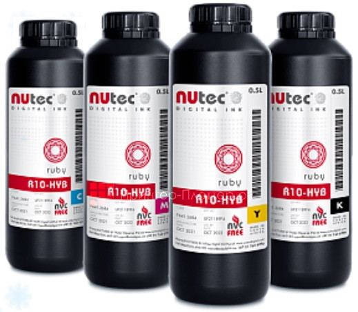 Yellow R10 УФ-чернила NUtec Ruby R10-HYB (Yellow), 500 мл (бутылка) F641.2686 ...