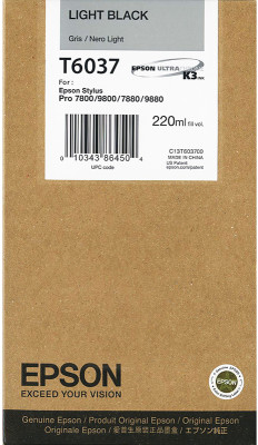 Картридж Epson T6037 (light black) 220 мл