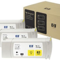 Картридж HP 83 UV (yellow) набор, 3 шт x 680 мл