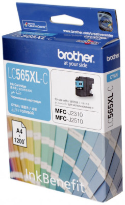Картридж Brother LC-565XL-C (cyan), 1200 стр.