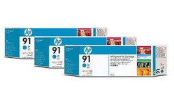 Картридж HP 91 комплект (cyan) 3шт x 775мл