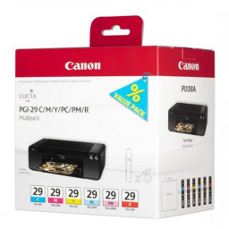 Картридж Canon PGI-29 C/M/Y/PC/PM/R Multipack набор (cyan, magenta, yellow, photo cyan, photo magenta, red), 6 шт