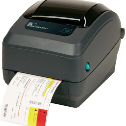 Термотрансферный принтер Zebra GX430t 300 DPI, EU/UK Cords, RS232, USB, Ethernet, отделитель