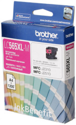 Картридж Brother LC-565XL-M (magenta), 1200 стр.