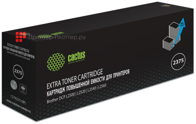 Картридж лазерный Cactus CS-TN2375-MPS черный (10400стр.) для Brother DCP L2500/L2520/L2540/L2560