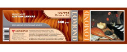 Холст Lomond Bright White Cotton Canvas, матовый, натуральный, 340 г/кв.м, 914 мм, 15 м