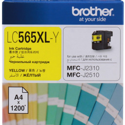 Картридж Brother LC-565XL-Y (yellow), 1200 стр.