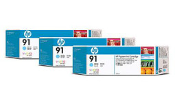 Картридж HP 91 комплект (light cyan) 3шт x 775мл