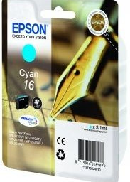 Картридж Epson DURABrite Ultra Ink 16 Singlepack (cyan) (C13T16224012, C13T16224010)