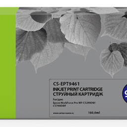 Картридж струйный Cactus CS-EPT9461 черный (180мл) для Epson WF-C5290DW/WF-C5790DW