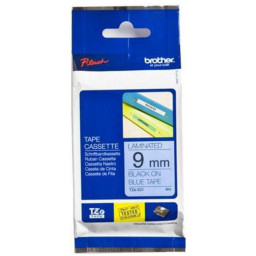 Brother синяя плёнка для наклеек с черным шрифтом, 9 мм x 8 м