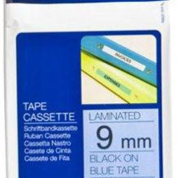 Brother синяя плёнка для наклеек с черным шрифтом, 9 мм x 8 м